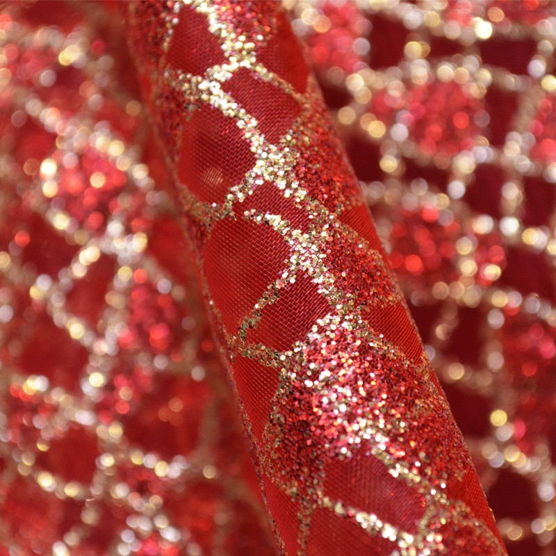 Tecido de Organza Lamé Vermelho - Ribes y Casals