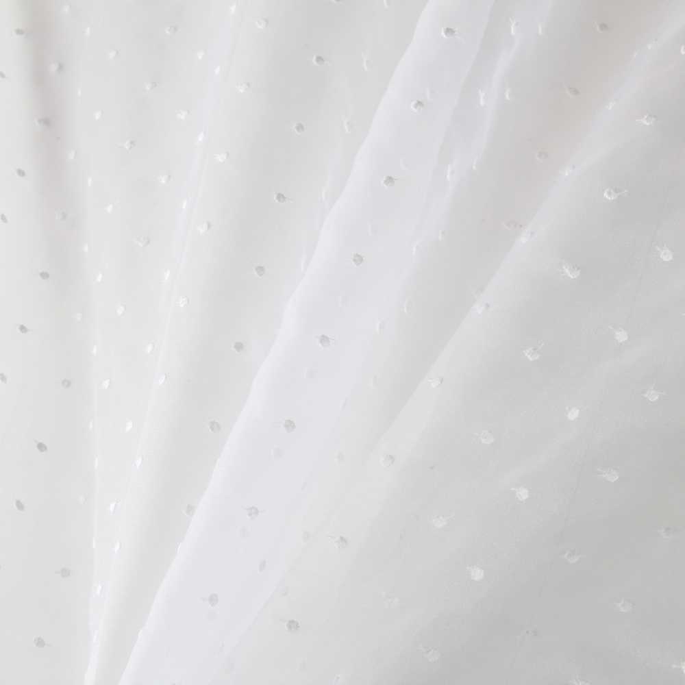 Tecido de Organza Plumeti Branco Puro - Ribes y Casals