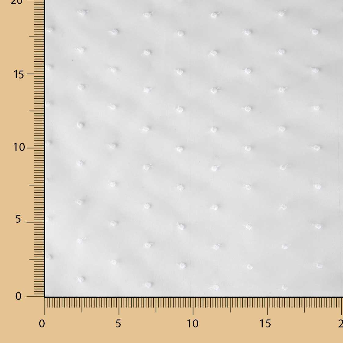 Tecido de Organza Plumeti Branco Puro - Ribes y Casals
