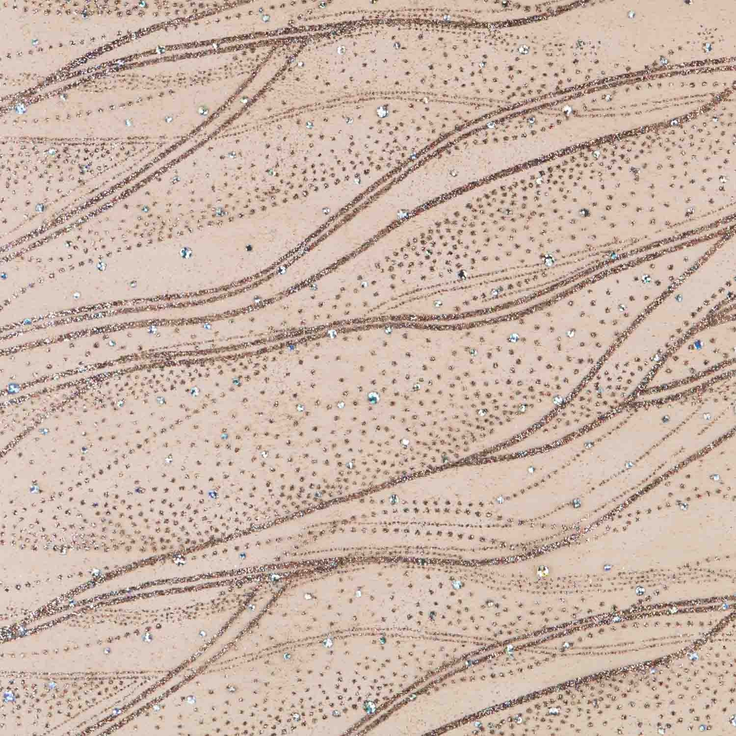 Tecido de Organza Purpurinas Castanho - Ribes y Casals