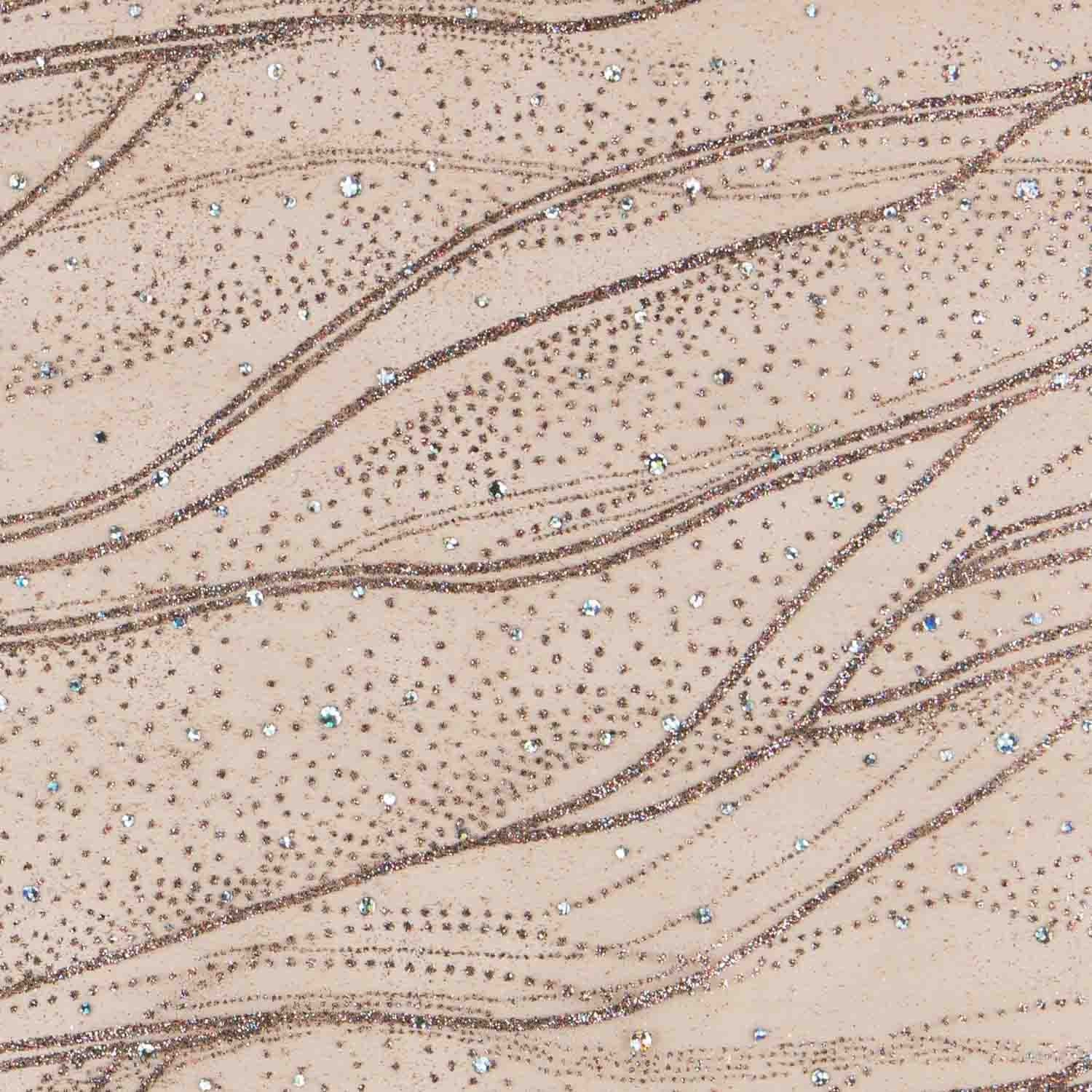 Tecido de Organza Purpurinas Castanho - Ribes y Casals