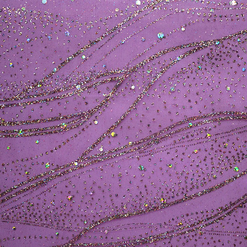 Tecido de Organza Purpurinas Roxo - Ribes y Casals