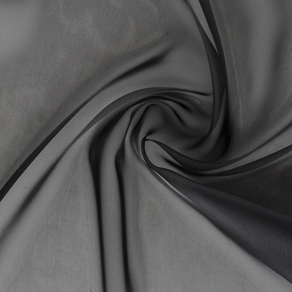 Tecido Organza Acetinado Preto - Ribes y Casals