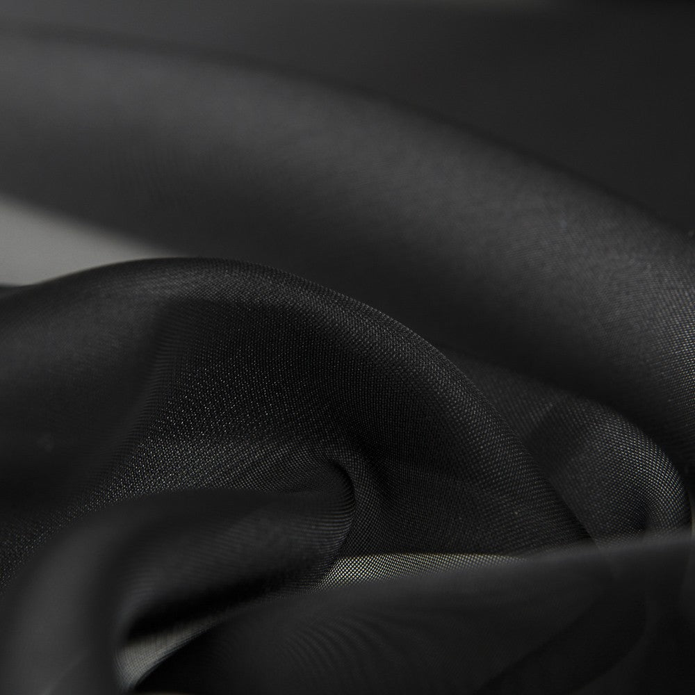 Tecido Organza Acetinado Preto - Ribes y Casals