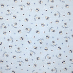 Tecido de Piqué Estampado Ursinhos Azul-celeste - Ribes y Casals