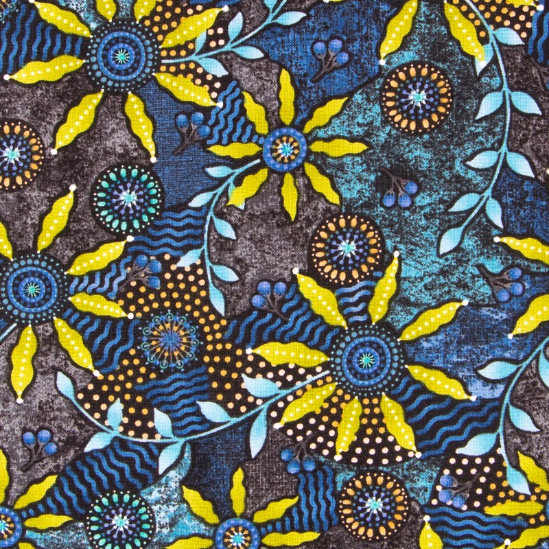 Tecido Patchwork Círculos Coral - Ribes y Casals