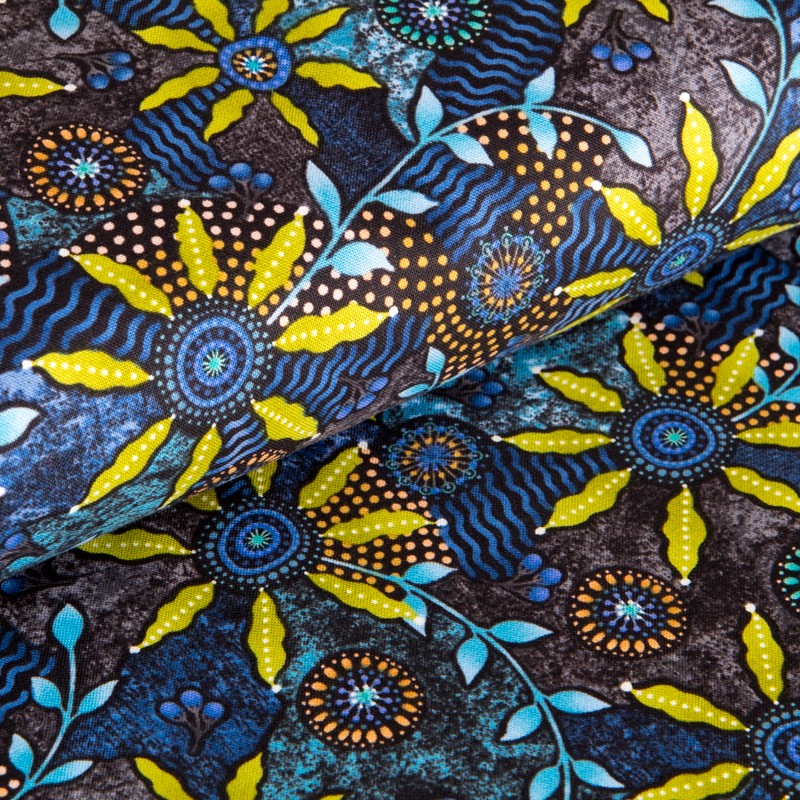 Tecido Patchwork Círculos Coral - Ribes y Casals