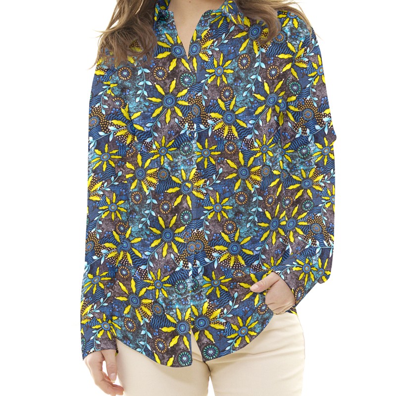 Tecido Patchwork Círculos Coral - Ribes y Casals