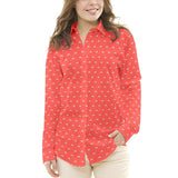 Tecido Patchwork Círculos Coral - Ribes y Casals