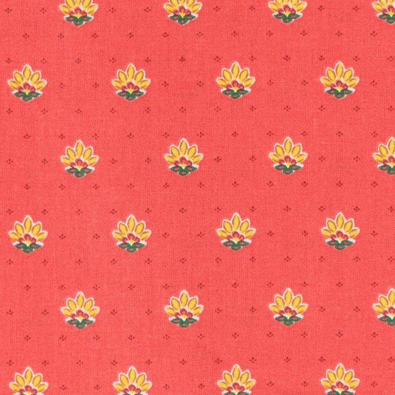 Tecido Patchwork Círculos Coral - Ribes y Casals