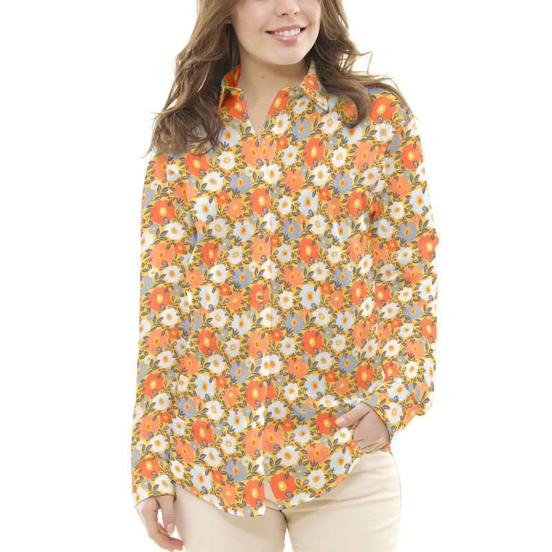 Tecido Patchwork Círculos Coral - Ribes y Casals