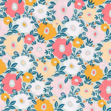 Tecido Patchwork Círculos Coral - Ribes y Casals