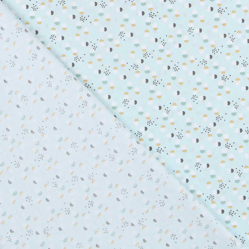 Tecido Patchwork Manchinhas Azul - Ribes y Casals