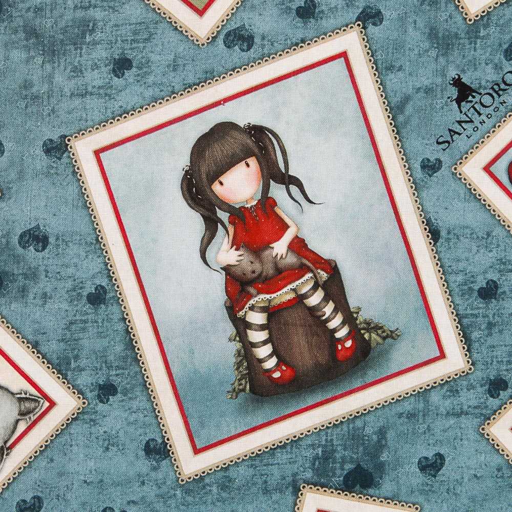 Tecido Patchwork Gorjuss My Story Azul - Ribes y Casals