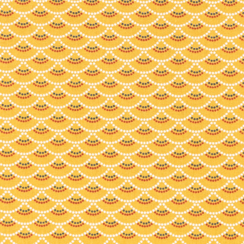 Tecido Patchwork Círculos Coral - Ribes y Casals