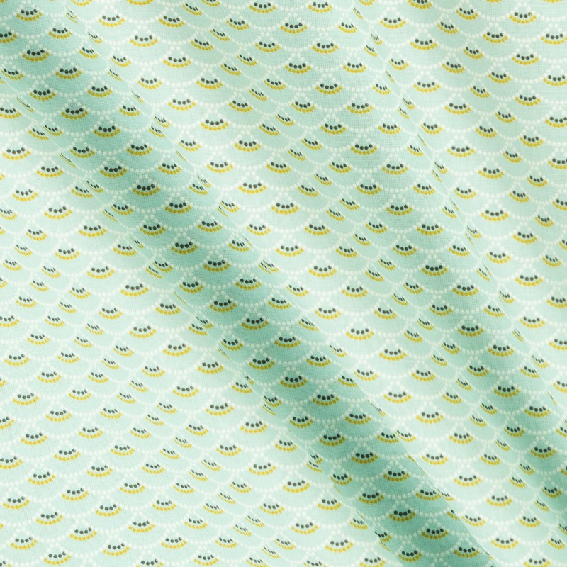 Tecido Patchwork Círculos Coral - Ribes y Casals