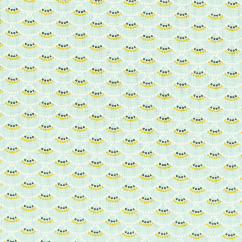 Tecido Patchwork Círculos Coral - Ribes y Casals