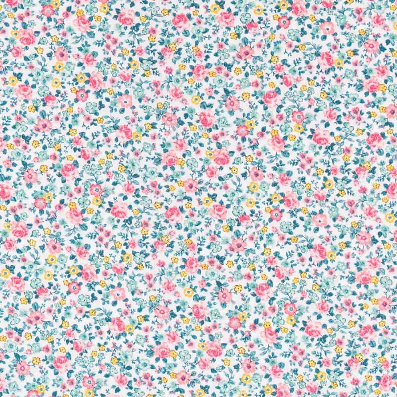 Tecido Patchwork Círculos Coral - Ribes y Casals