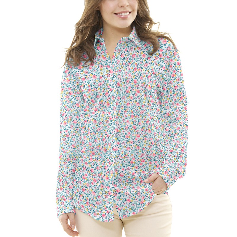 Tecido Patchwork Círculos Coral - Ribes y Casals