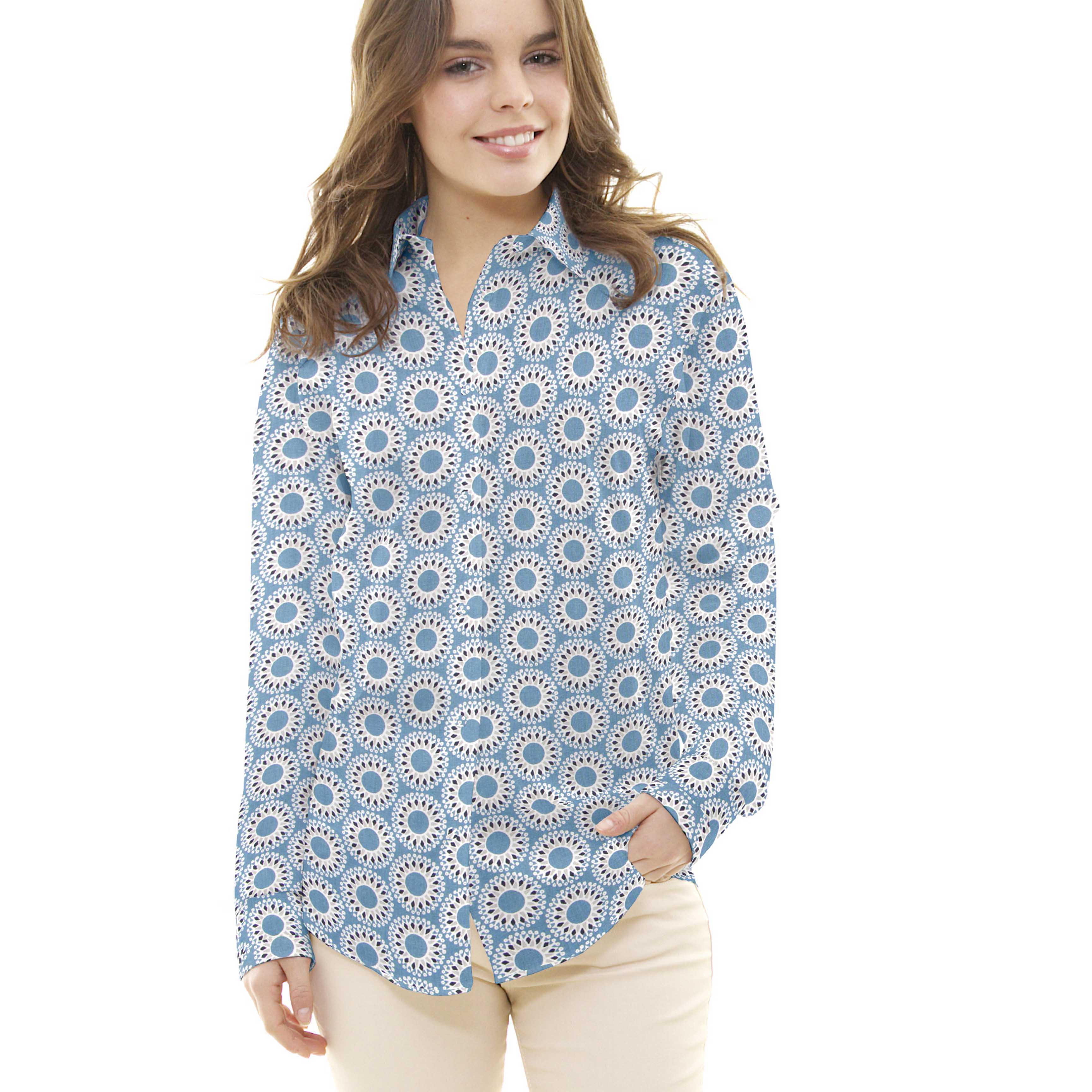 Tecido Patchwork Malawa Azul - Ribes y Casals