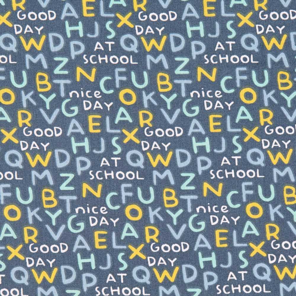 Tecido Patchwork Maiúsculas Azul - Ribes y Casals