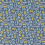 Tecido Patchwork Maiúsculas Azul - Ribes y Casals