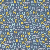 Tecido Patchwork Maiúsculas Azul - Ribes y Casals