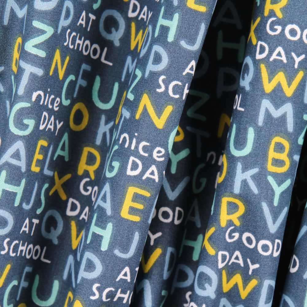 Tecido Patchwork Maiúsculas Azul - Ribes y Casals