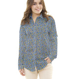 Tecido Patchwork Maiúsculas Azul - Ribes y Casals