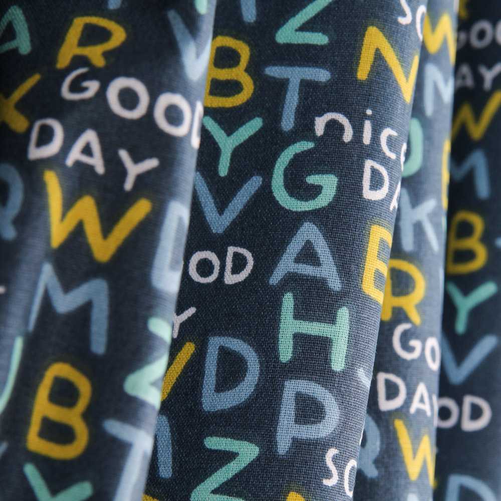 Tecido Patchwork Maiúsculas Azul - Ribes y Casals