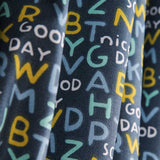 Tecido Patchwork Maiúsculas Azul - Ribes y Casals