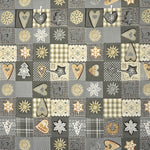 Tecido Patchwork Natalício Cinzento - Ribes y Casals