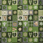 Tecido Patchwork Natalício Verde - Ribes y Casals