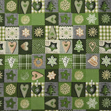 Tecido Patchwork Natalício Verde - Ribes y Casals