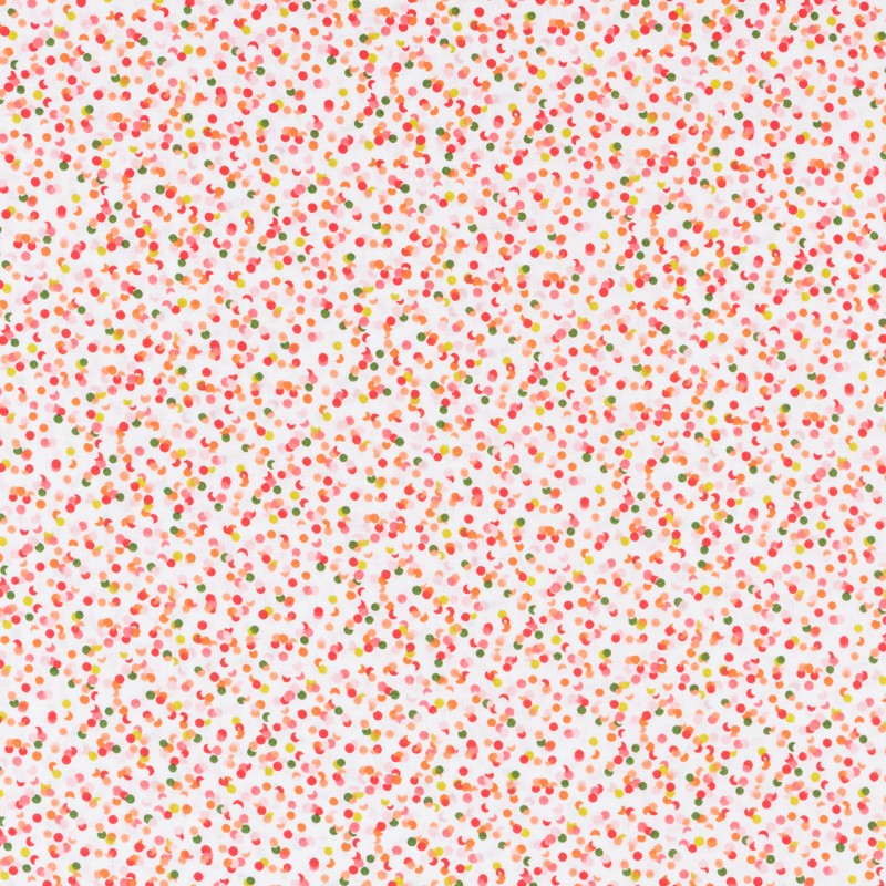 Tecido Patchwork Círculos Coral - Ribes y Casals