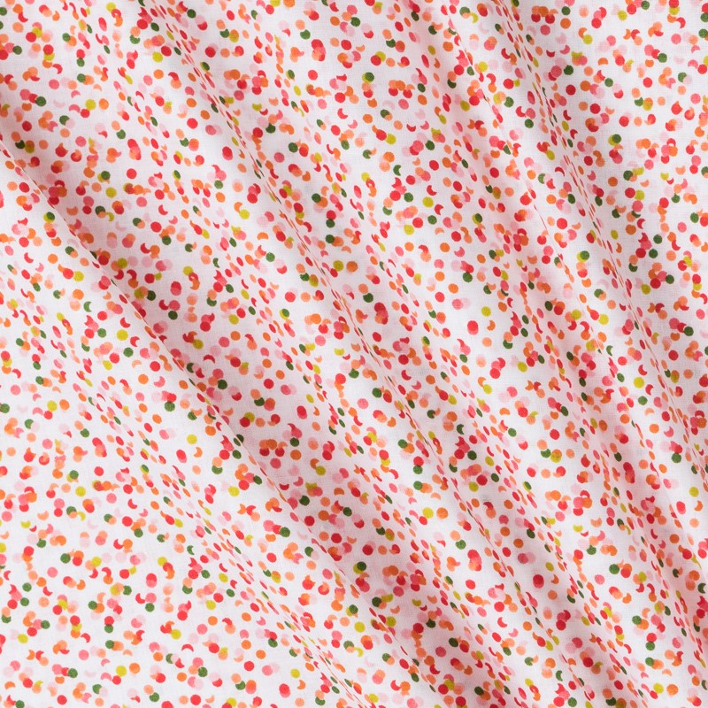 Tecido Patchwork Círculos Coral - Ribes y Casals