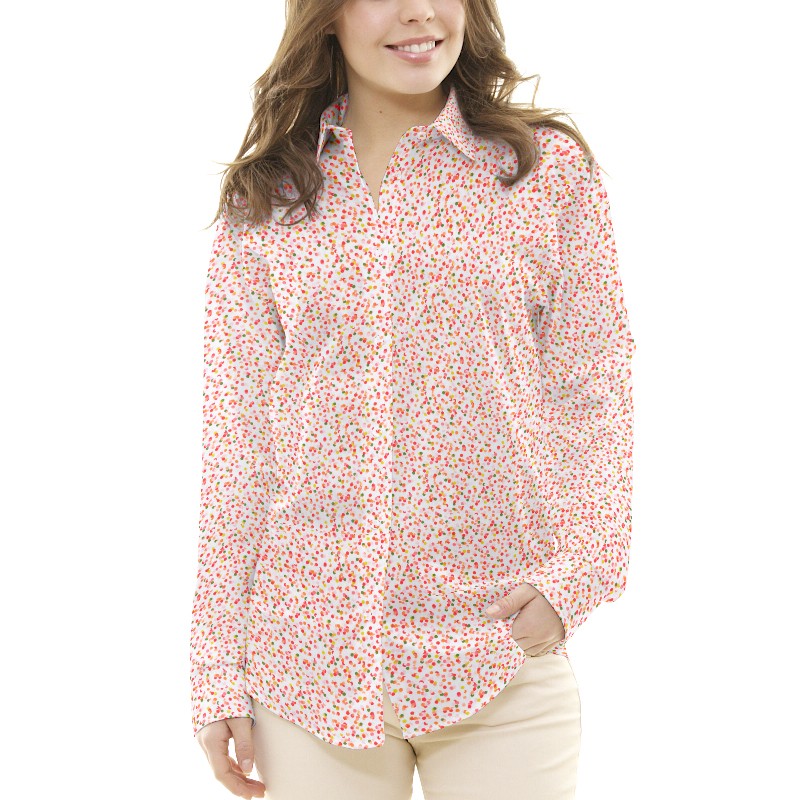 Tecido Patchwork Círculos Coral - Ribes y Casals