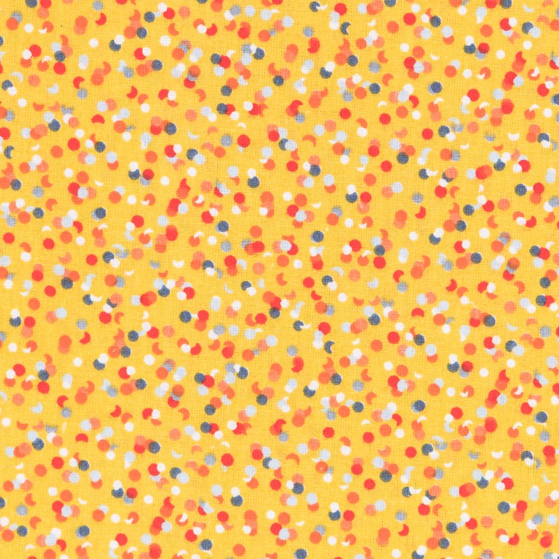 Tecido Patchwork Círculos Coral - Ribes y Casals