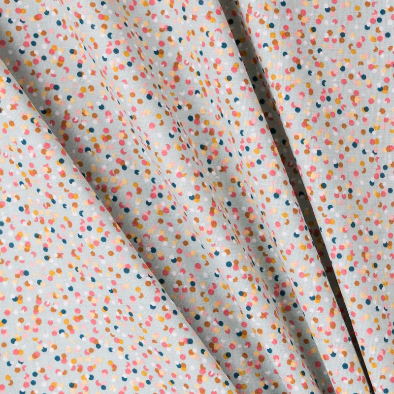 Tecido Patchwork Círculos Coral - Ribes y Casals