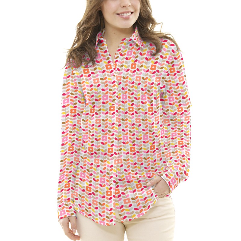 Tecido Patchwork Círculos Coral - Ribes y Casals