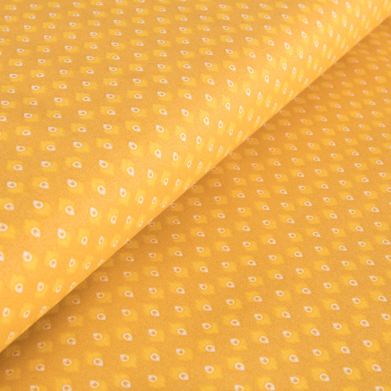 Tela Patchwork Pluma Amarillo - Ribes y Casals