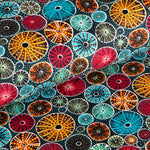 Tecido Patchwork Círculos Coral - Ribes y Casals