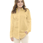 Tecido Patchwork Folhinhas Amarelo - Ribes y Casals