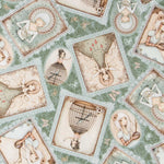 Tela Patchwork Santoro&#39;s Mirabelle Verde Pálido - Ribes y Casals