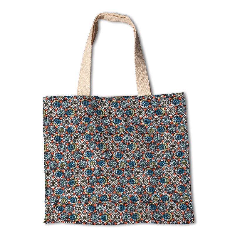 Tecido Patchwork Círculos Coral - Ribes y Casals