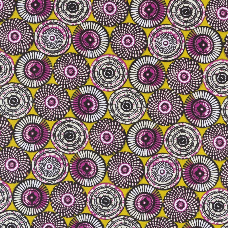 Tecido Patchwork Círculos Coral - Ribes y Casals