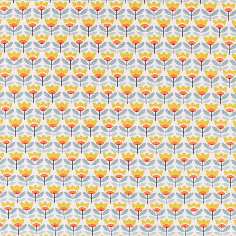 Tecido Patchwork Círculos Coral - Ribes y Casals