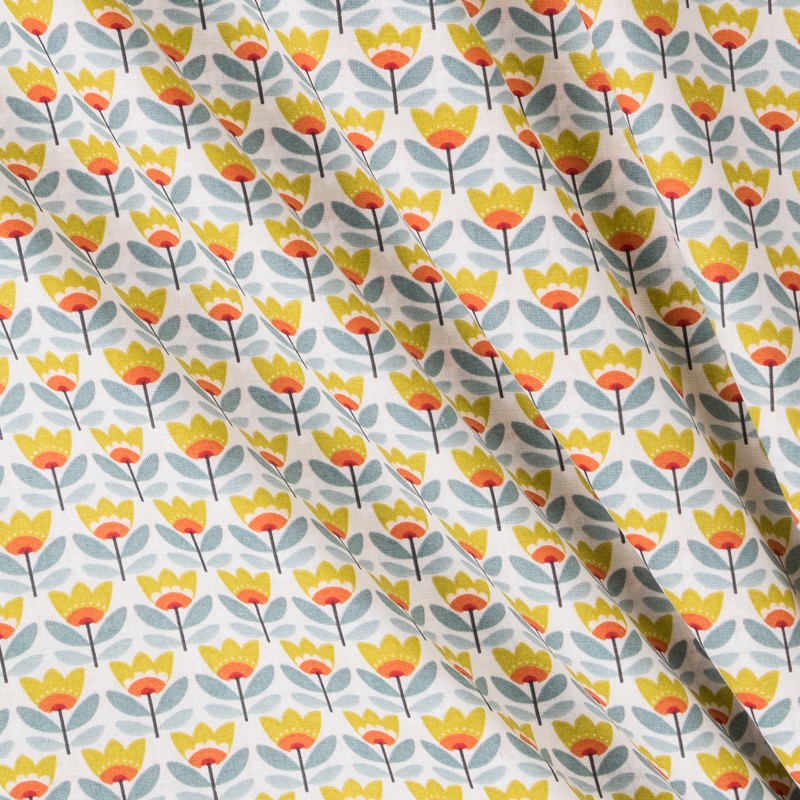 Tecido Patchwork Círculos Coral - Ribes y Casals