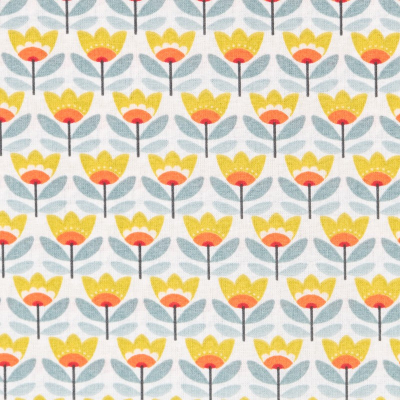 Tecido Patchwork Círculos Coral - Ribes y Casals