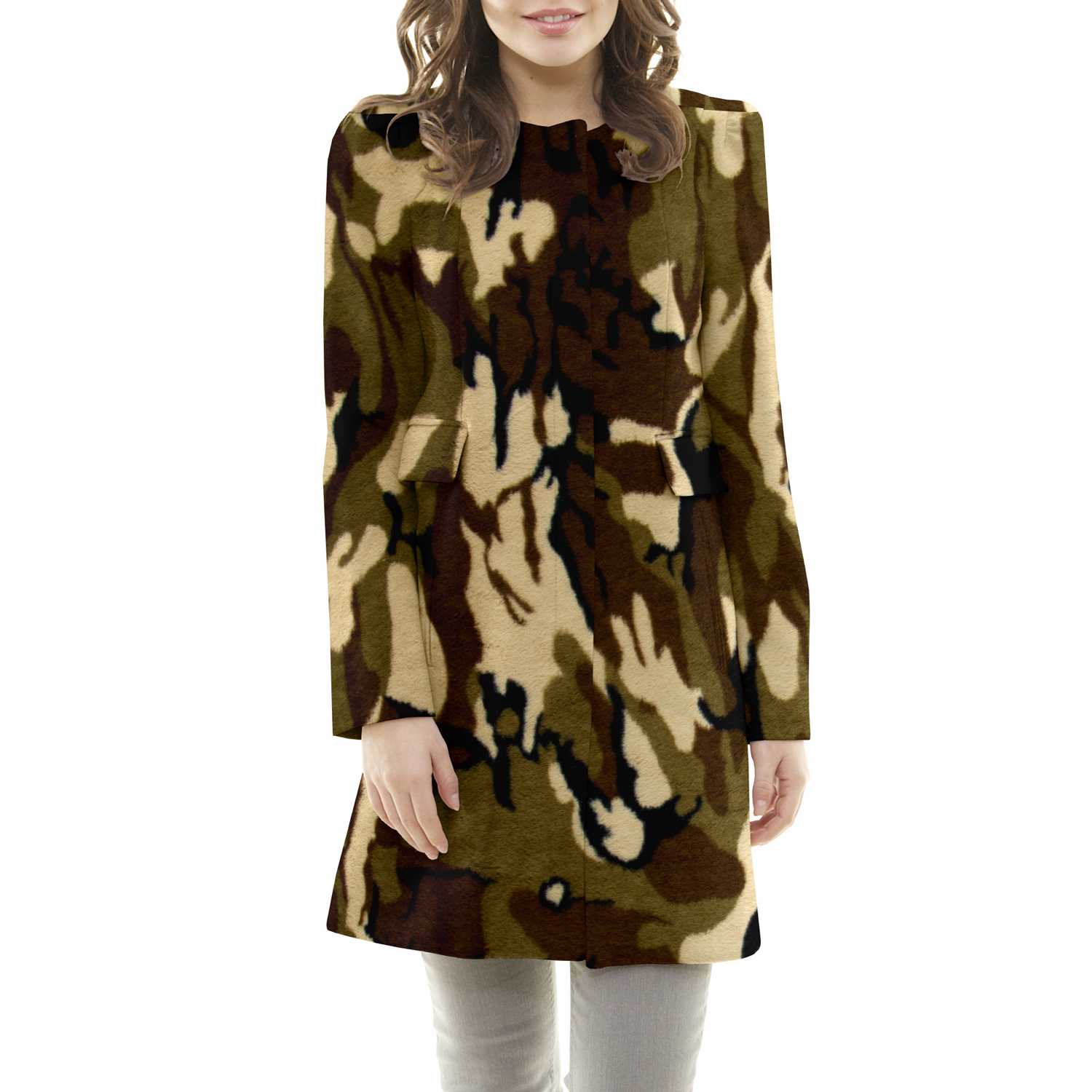 Tela Pelo Corto suave Militar Marrón - Ribes y Casals